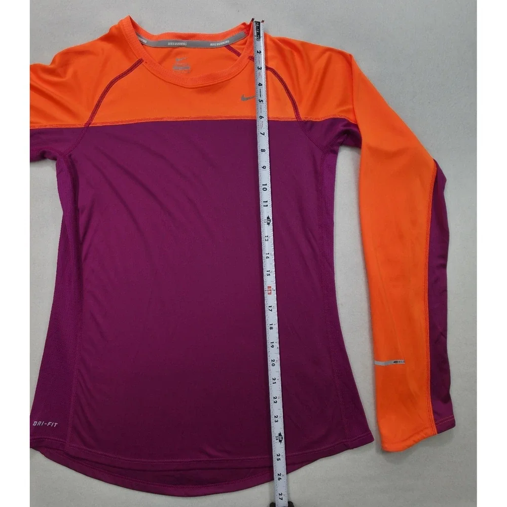 Nike Miler Dri-FIT‎ Running Shirt Womens M LIMITED USE Long Sleeve Reflective